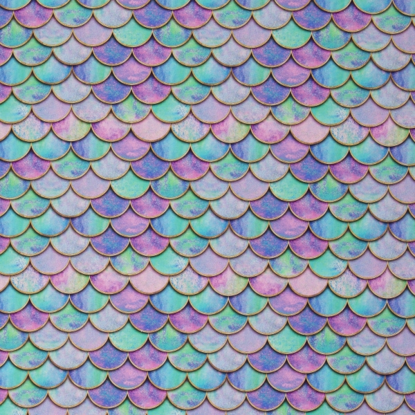 Baumwollstoff - Mermaid - bunt